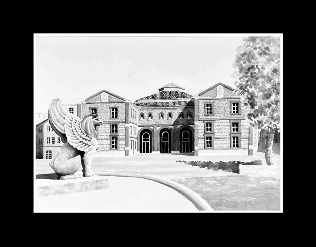 Aquarelle Toulouse la halle aux Grains