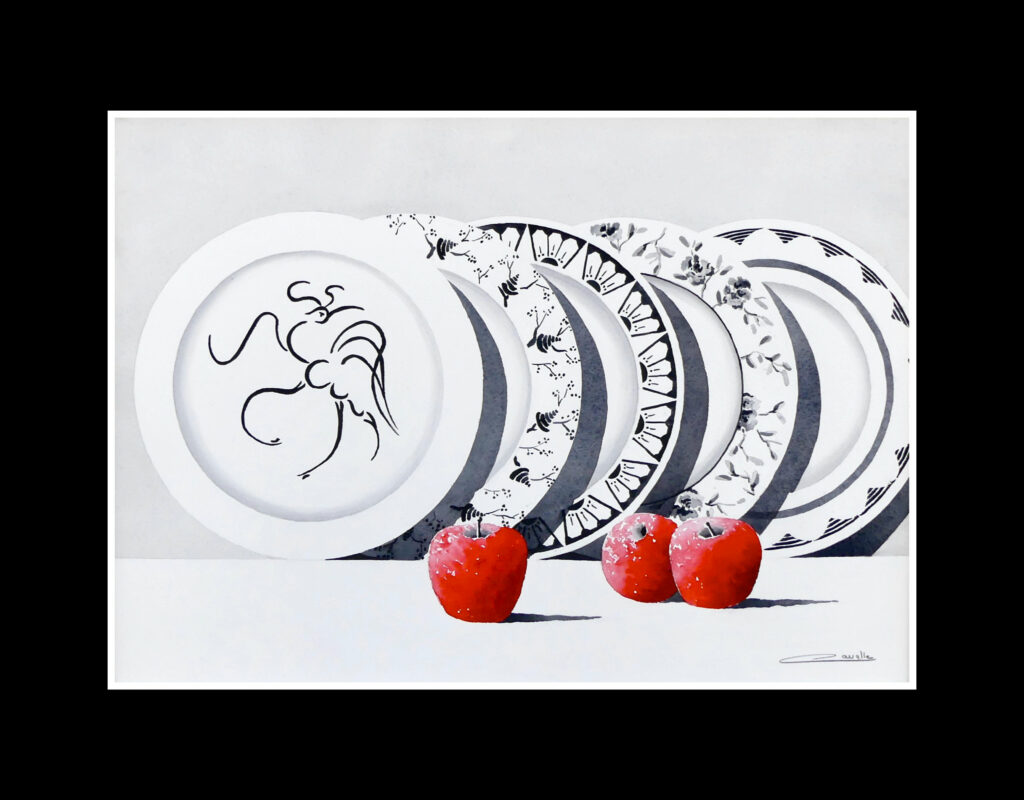 Aquarelle l'ibis de Pascale