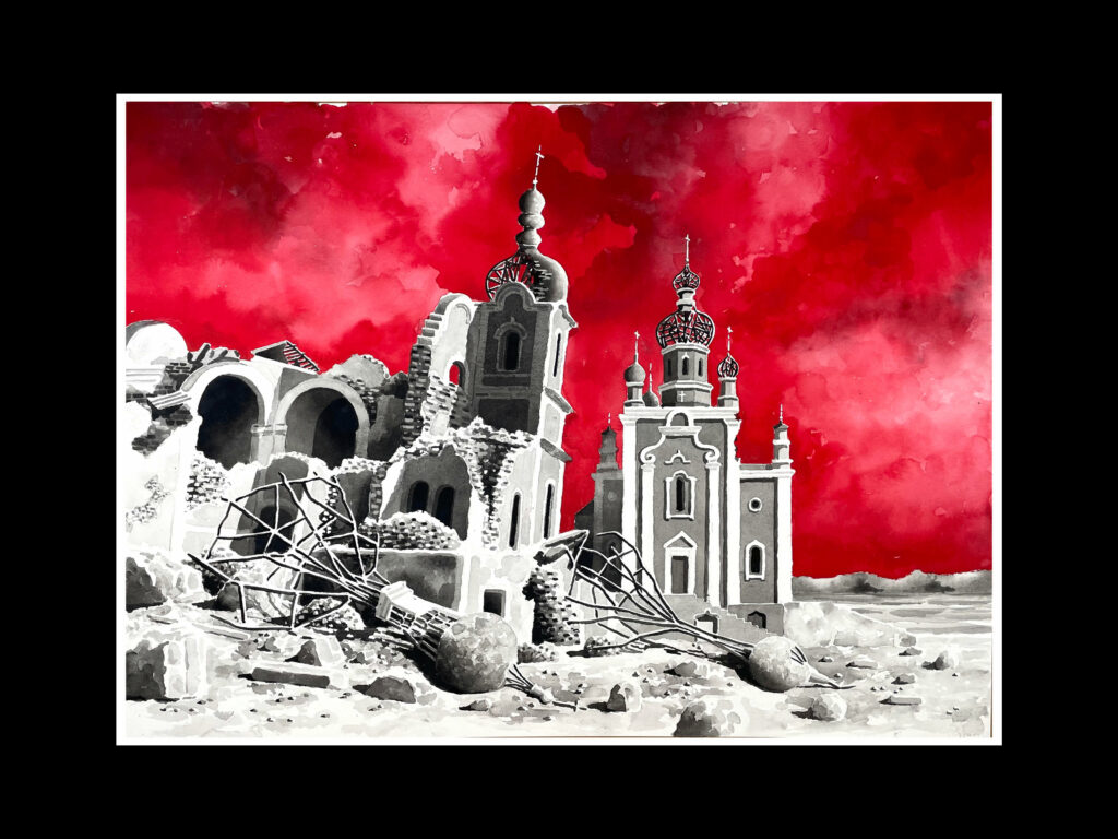 aquarelle bienvenue en Ukraine