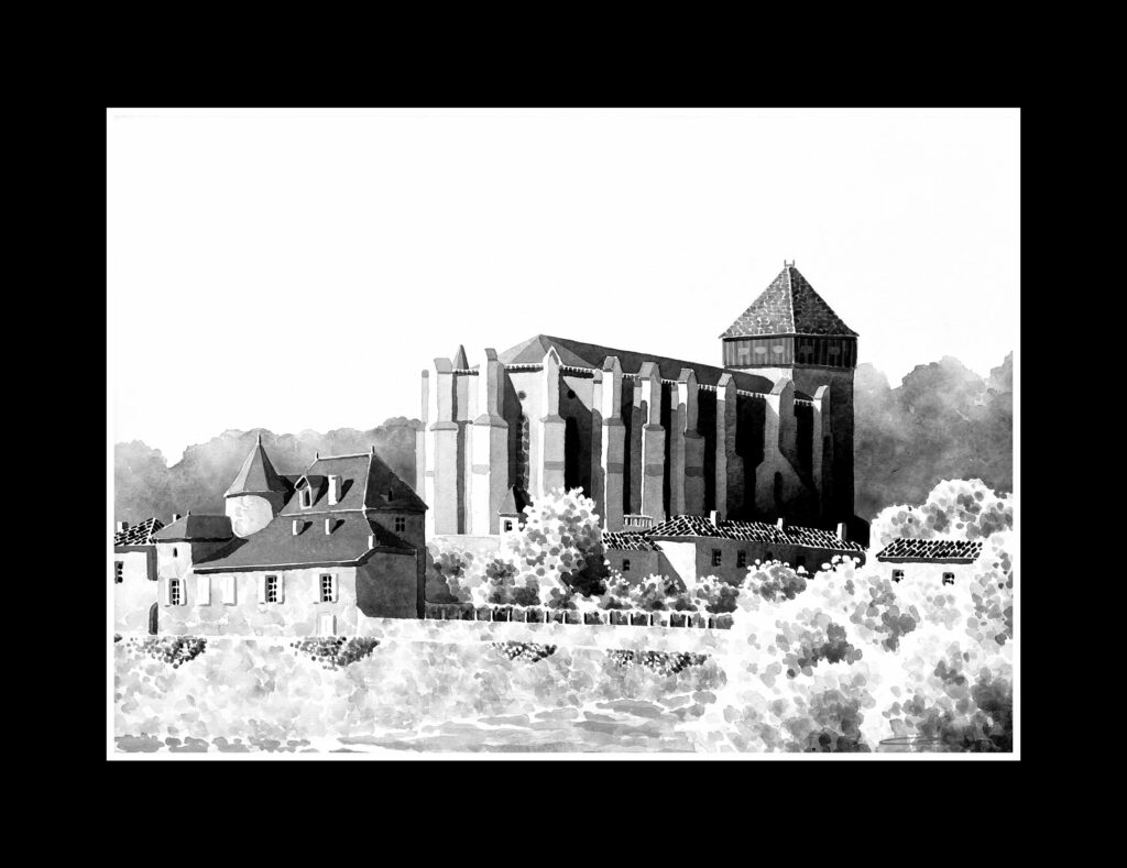 aquarelle Saint Bertrand de Comminges