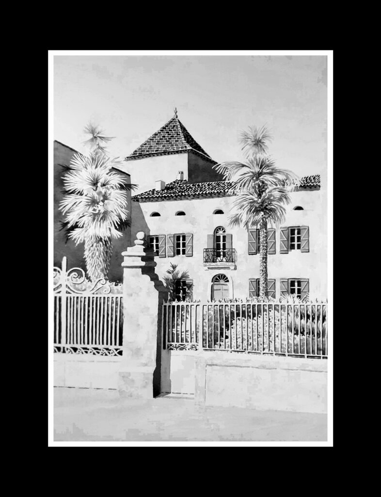 aquarelle bâtisse martraise