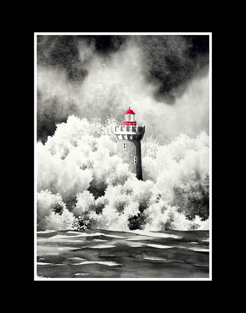 aquarelle le phare