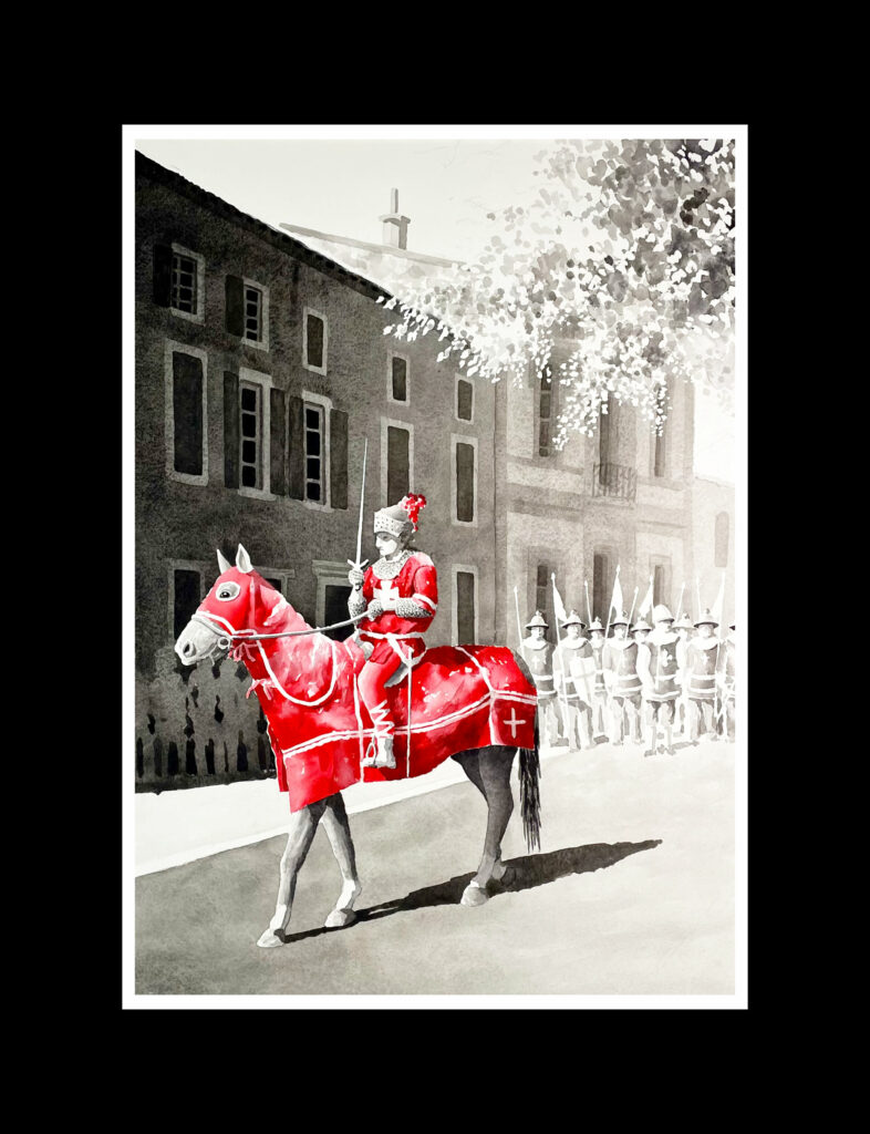 aquarelle Saint-Vidian Martres-Tolosane